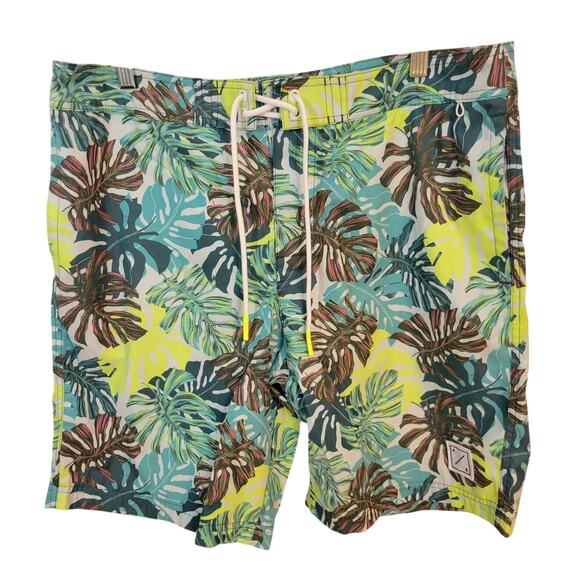 NWT American Eagle Multicolor Tropical Print Board Shorts Men's Size Large - Picture 1 of 15